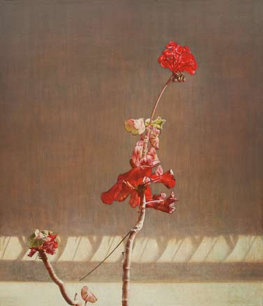 Geranio - tempera, cm 60x70, 2009