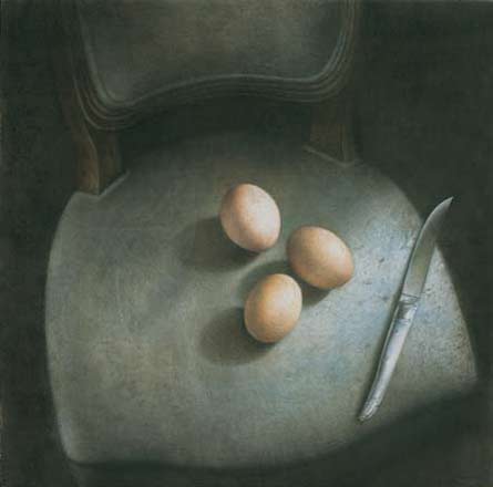 Nido tre - tempera, cm 39x39, 2008