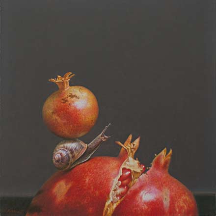 La fatica - tempera, cm 39x39, 2009