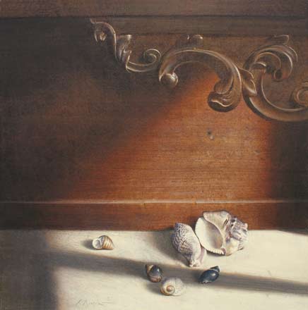 Fossili - tempera, cm 39x39, 2010