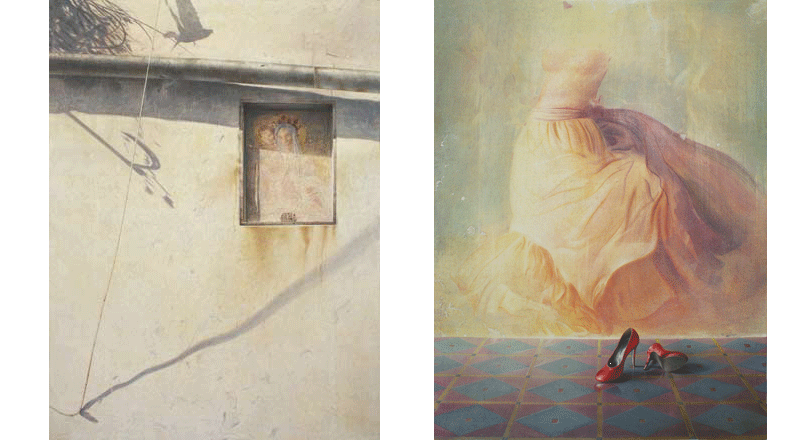 Domenica pomeriggio - tempera, cm 60x80, 2010    |      Interno danzante - tempera, cm 60x80, 2010