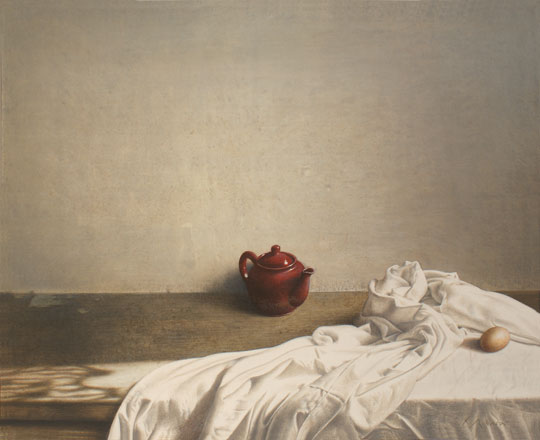 Tavolo con teiera - tempera, cm 50x40, 2007