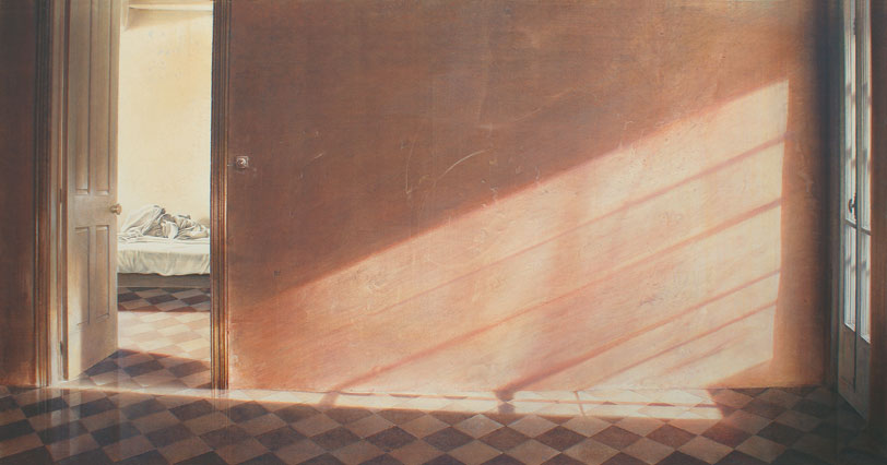 Interni - tempera, cm 120x60, 2010