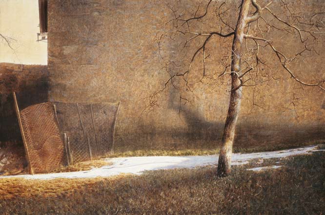 Ultima neve - tempera, cm 86x57, 2001
