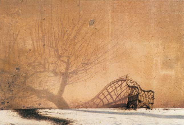 Inverno - tempera, cm 1200x80, 2000