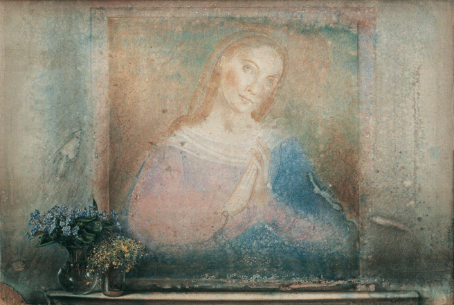 Cappelletta - tempera, cm 58x40, 1991
