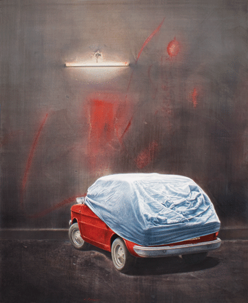 Cortile - tempera, cm 80x100, 2009