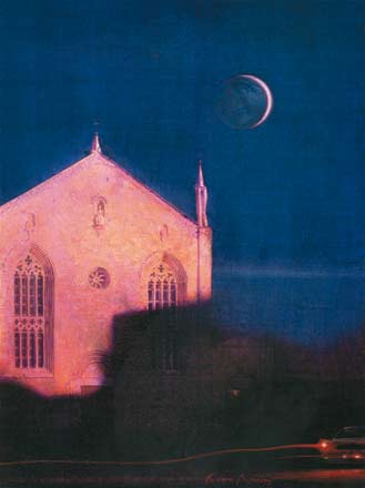 Sant'Agostino - tempera, cm 30x40, 1996